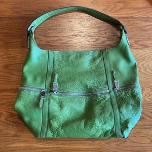 Tignanello  leather bag. Bright green